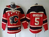 Men's Calgary Flames #5 Mark Giordano Red Black Ageless Must-Have Lace-Up Pullover Hoodie,baseball caps,new era cap wholesale,wholesale hats